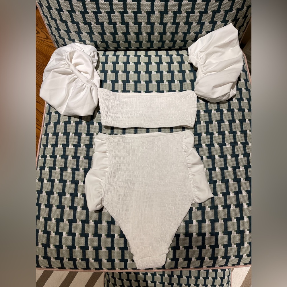 Sir. The Label Louis Ruched Brief and Louis Bandeau Ivory Bikini - Picture 4 of 13